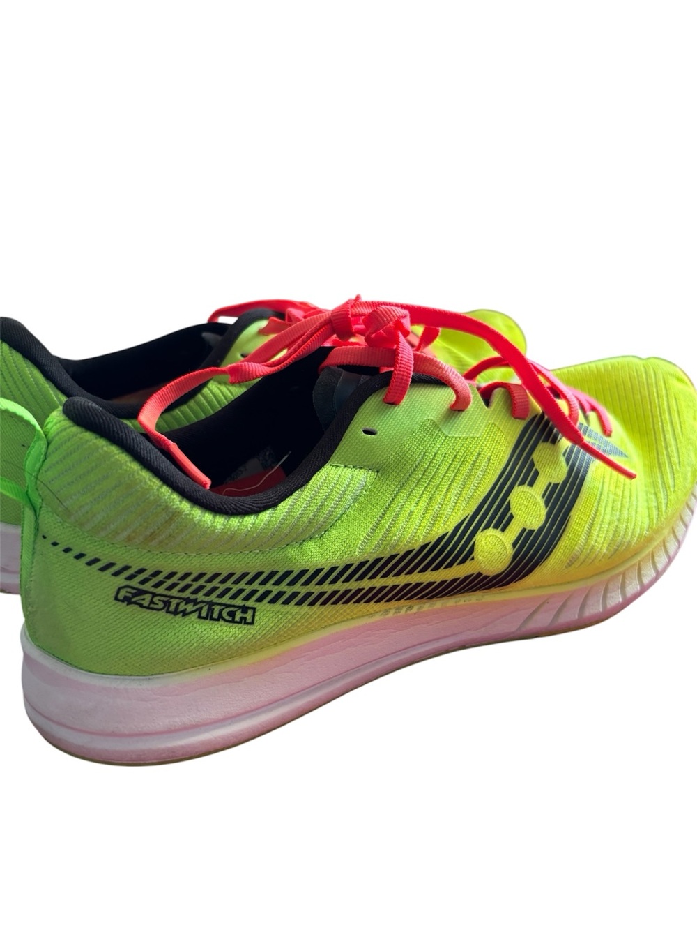 Saucony Fastwitch Men's Neon Yellow with Pink Lace Running Shoes size 11